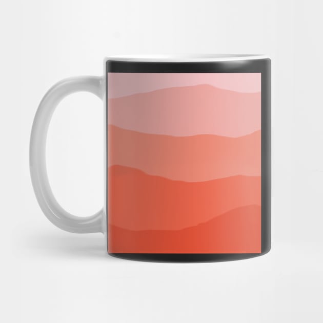 abstract ombre gradient pink mountains by SunwaveStickers